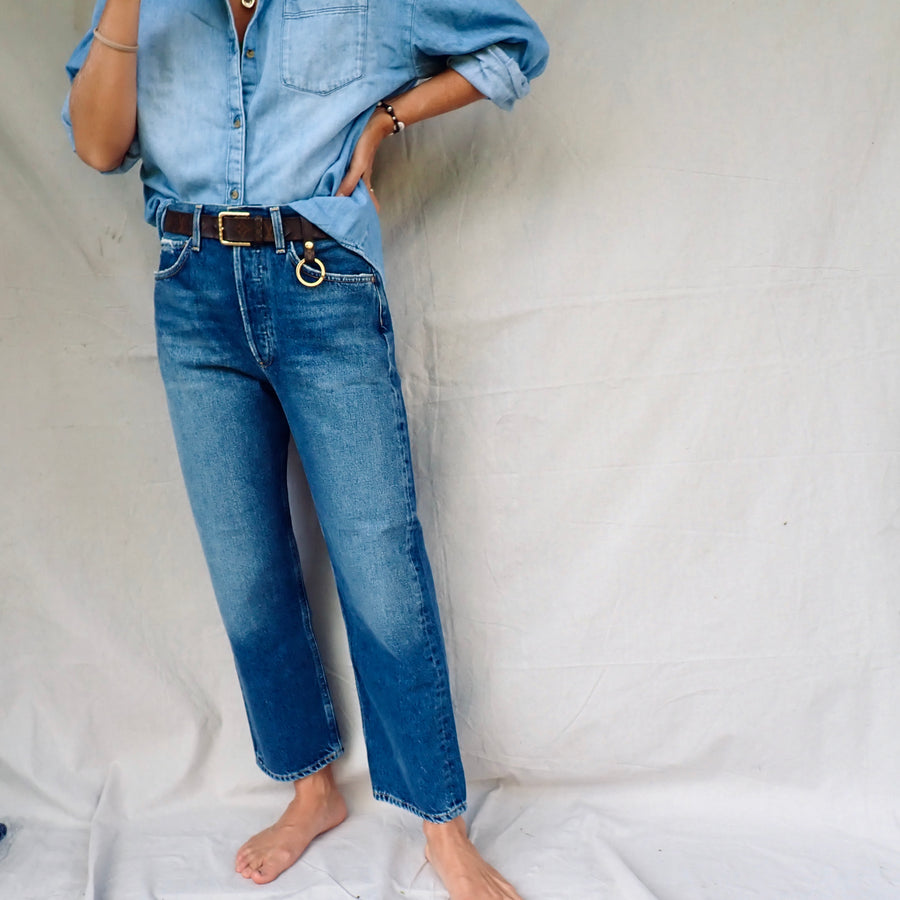 90’s Crop Mid Rise Loose Straight- Bounty