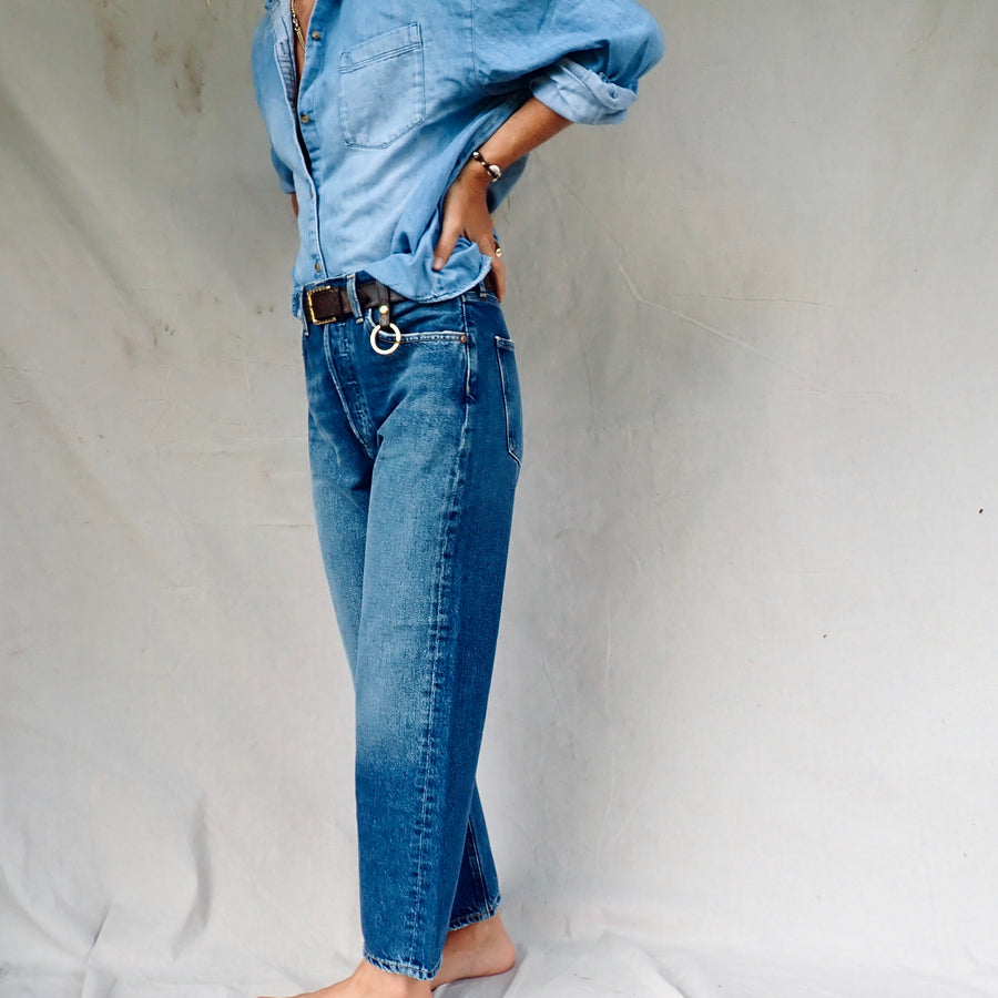 90’s Crop Mid Rise Loose Straight- Bounty