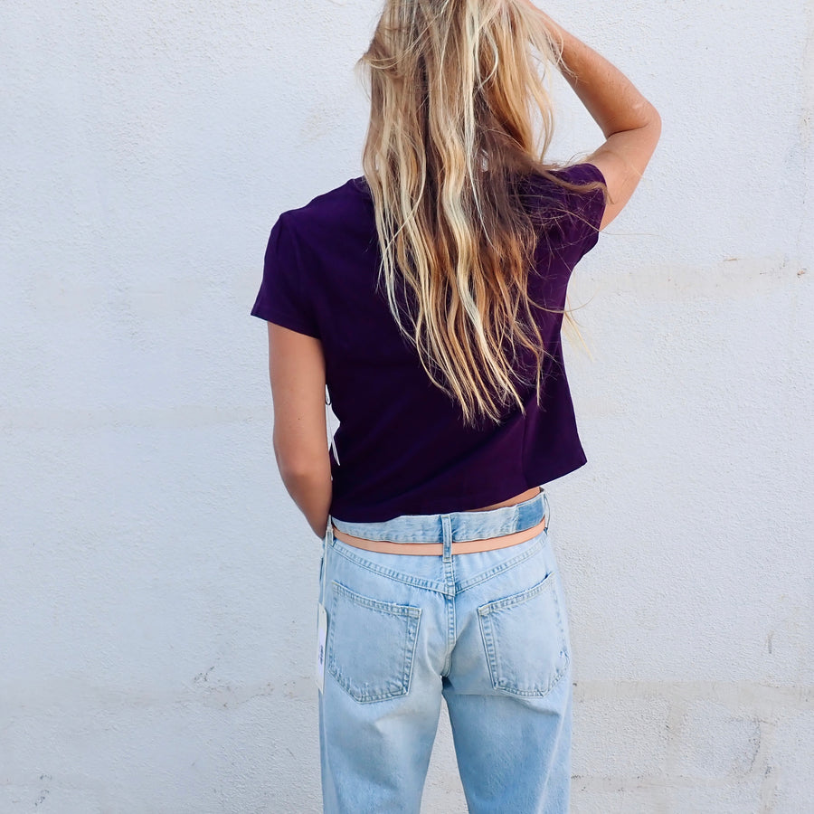 Adine Shrunken Tee - Purple