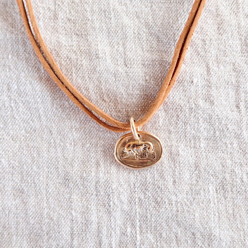 Romulus and Remus pendant - YellowGold