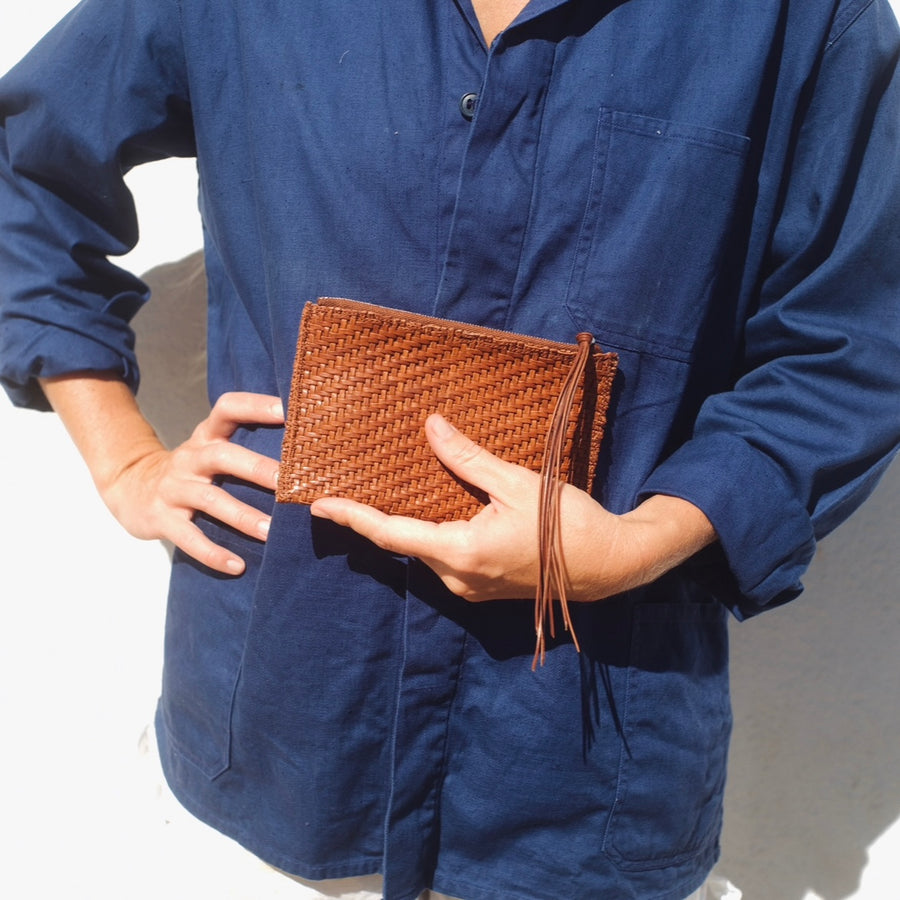 Woven Wallet - Square(ish!) Brown