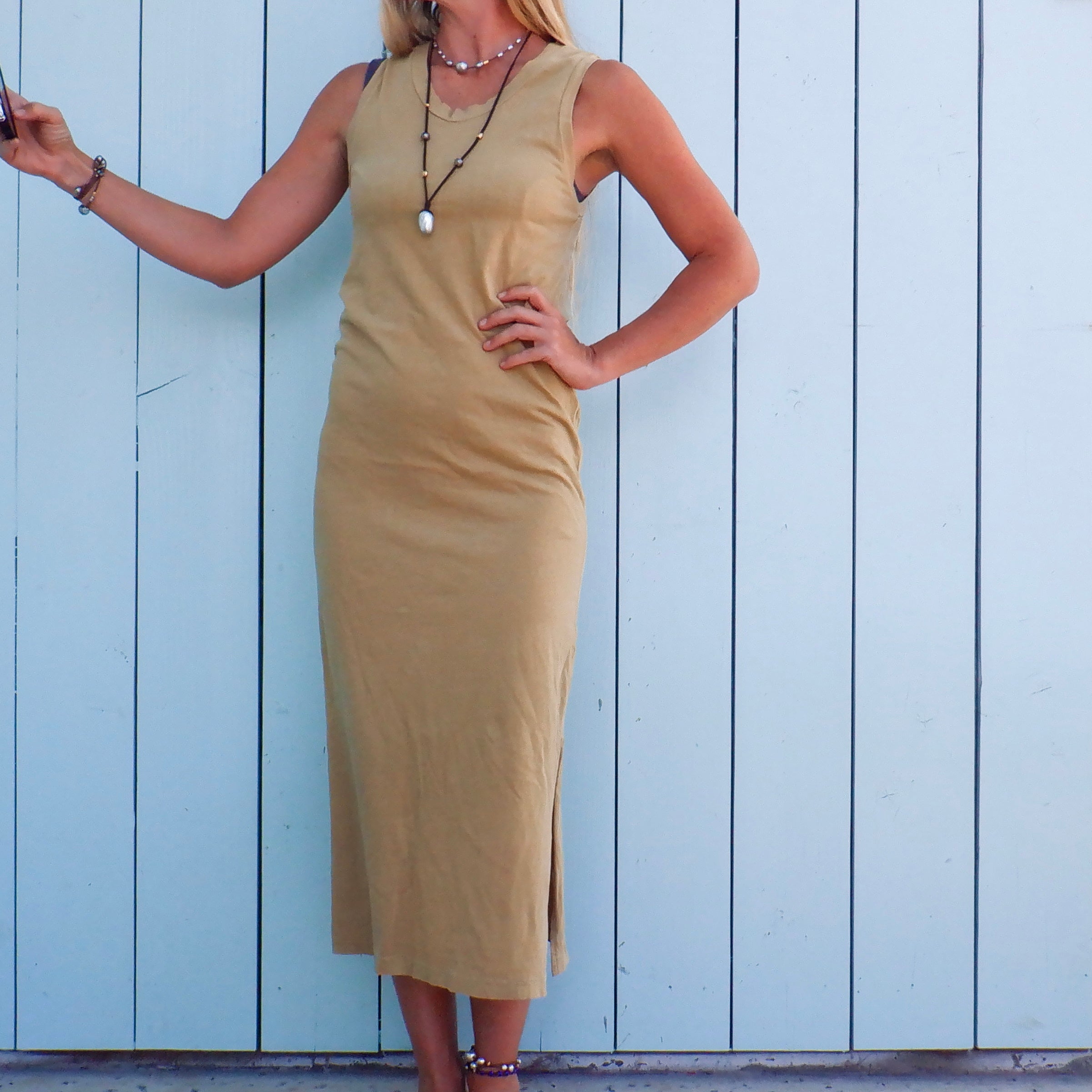 Long Muscle Tank Dress - Golden Imrie Industries Long Muscle Tank Dress - Golden Imrie Industries