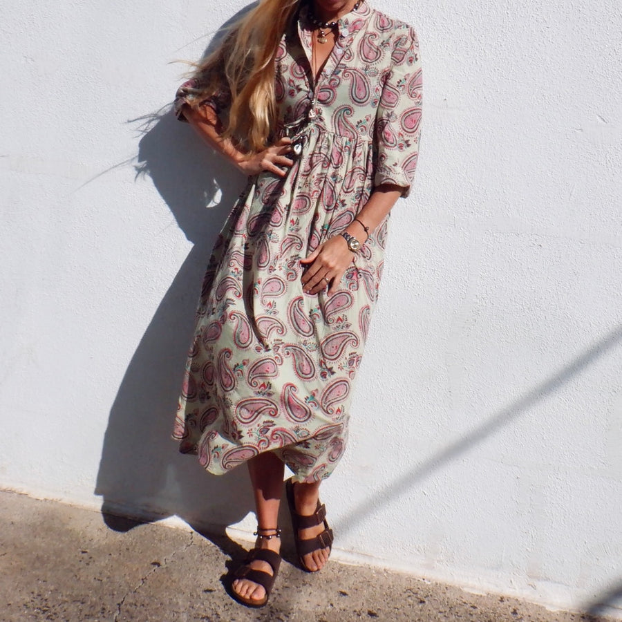 Dress - Pink Paisley