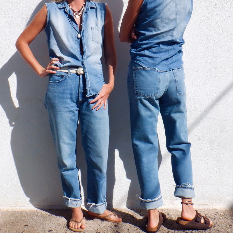 Sleeveless Denim Shirt