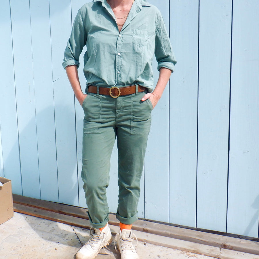 Relaxed Button Up - Sage