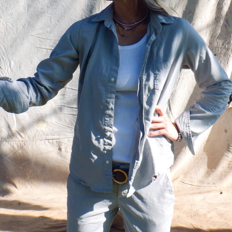 Barry Tattered Wash Shirt - Grey