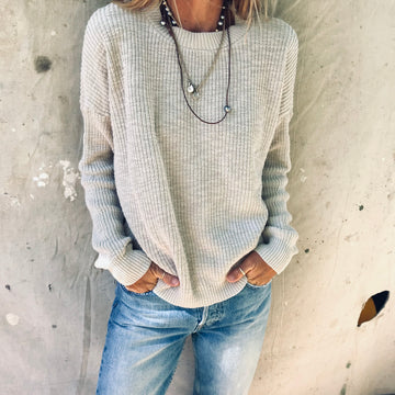 Pull On Sweater - Natural