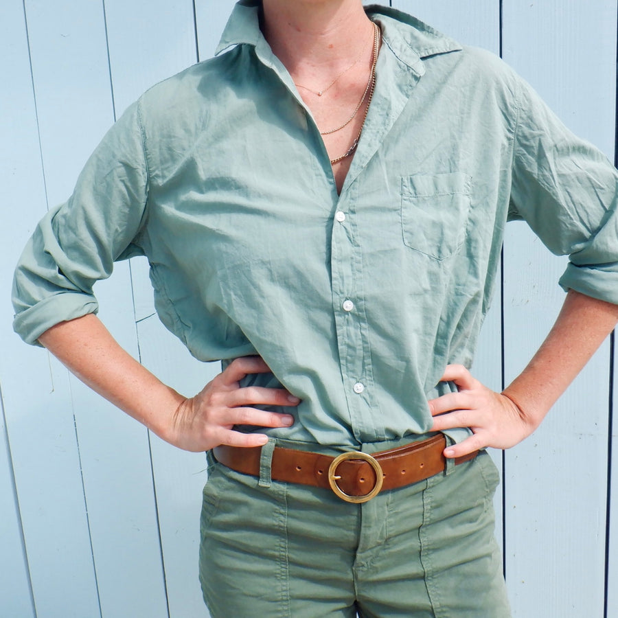 Relaxed Button Up - Sage