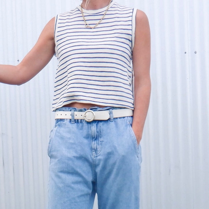 Sleeveless Babe Tee - Stripe