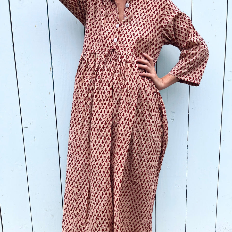 Dress - Brown Paisley