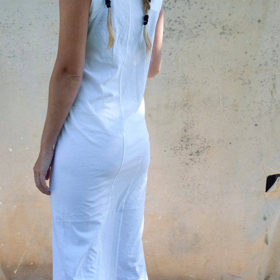 Saline Tank Dress - White
