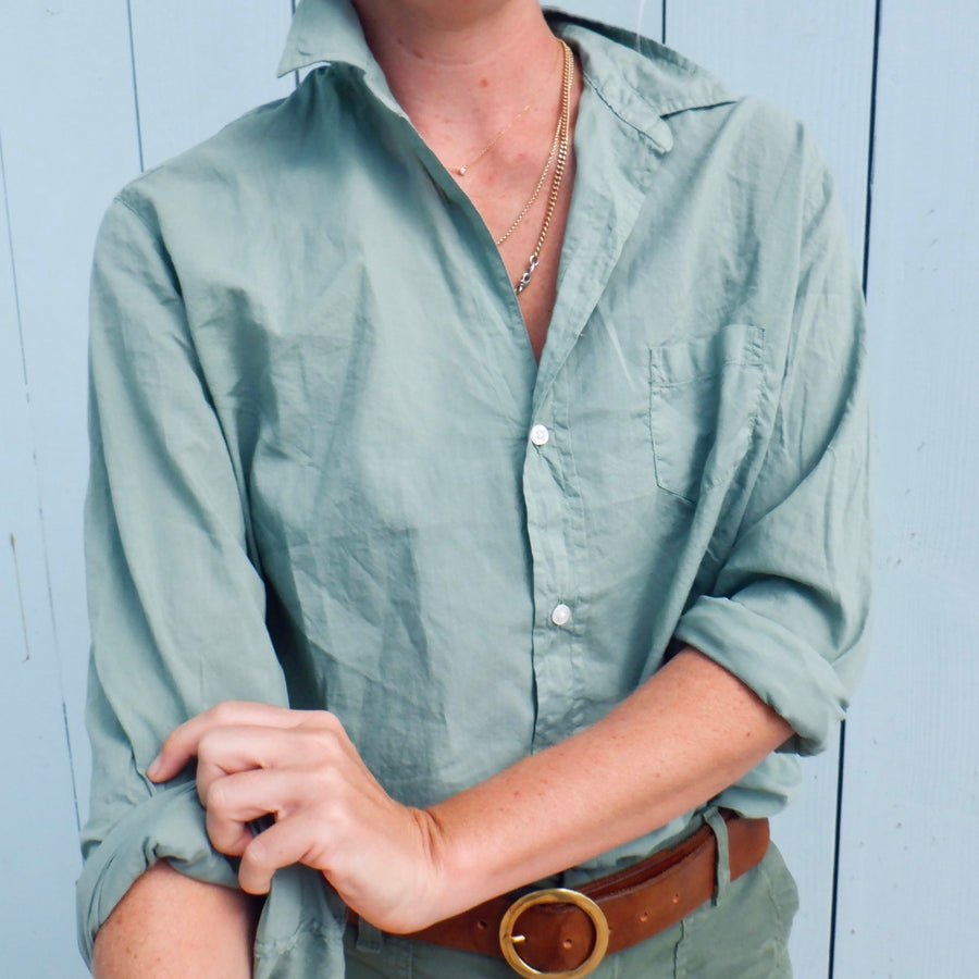 Relaxed Button Up - Sage