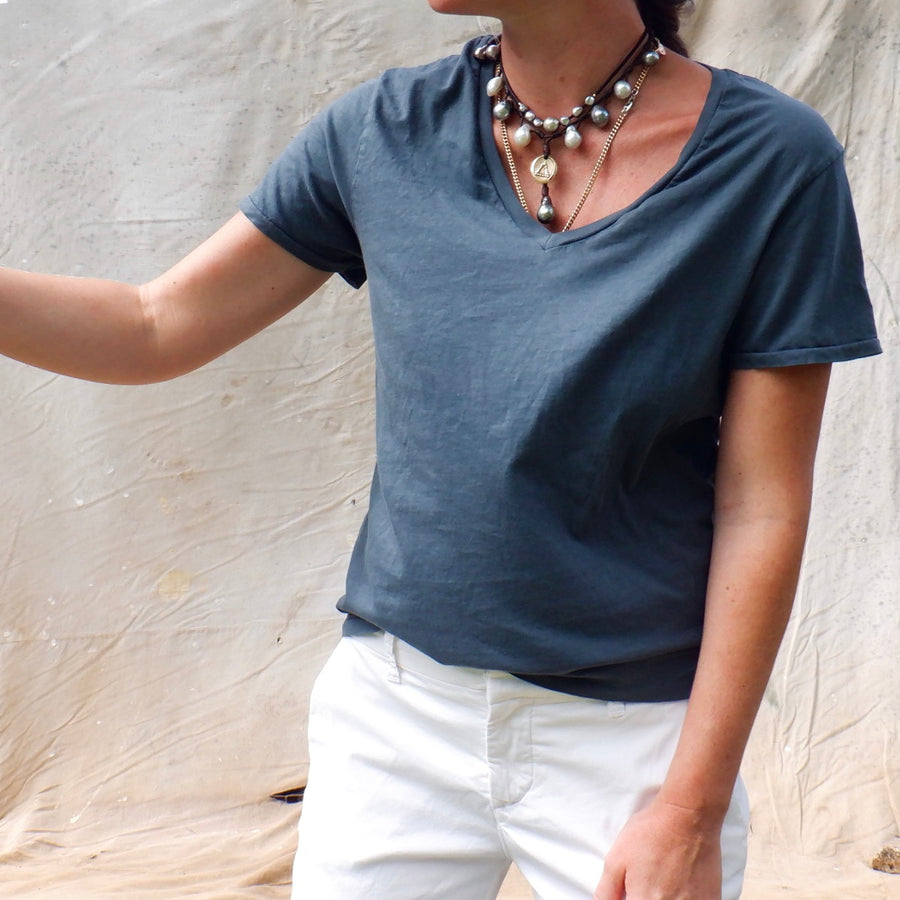 Boyfriend V Neck - Moonshadow
