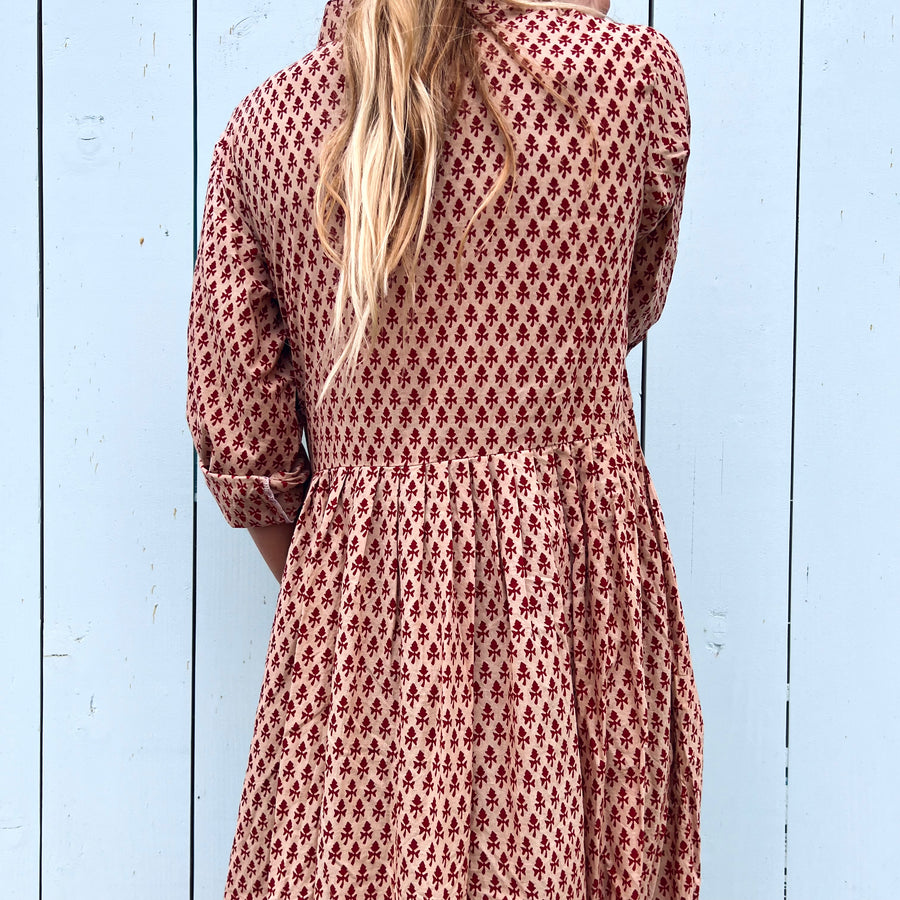 Dress - Brown Paisley