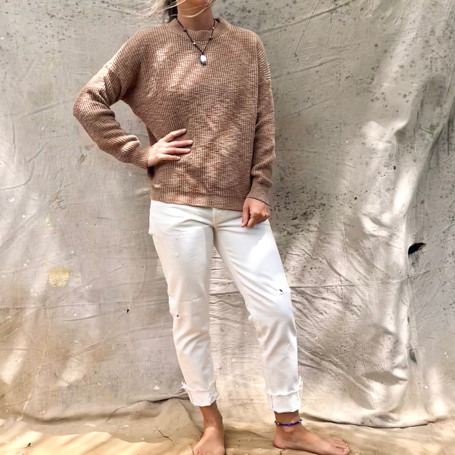 Pull On Sweater - Camel