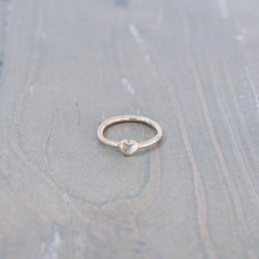 Heart Stacker Ring - Yellow Gold