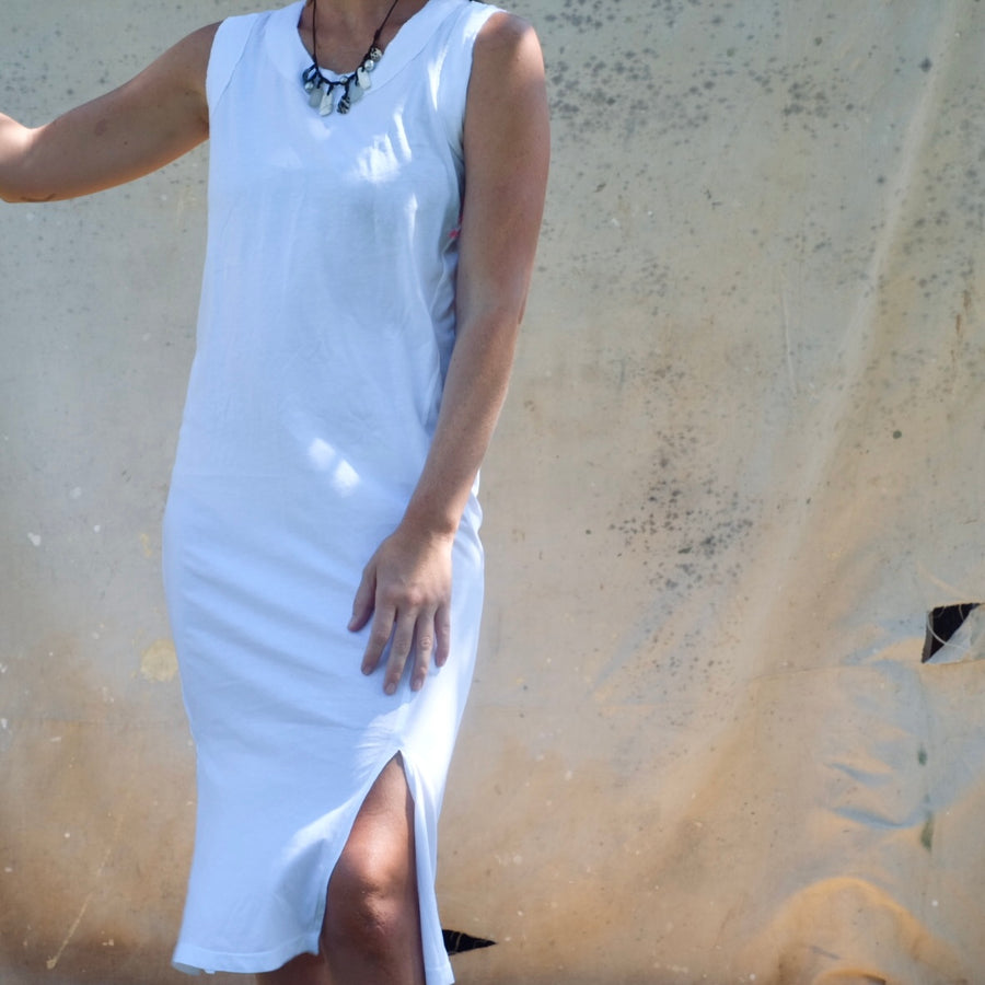 Saline Tank Dress - White