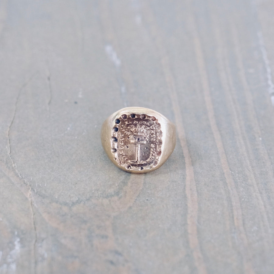 Faithful Unto Death Ring - Gold
